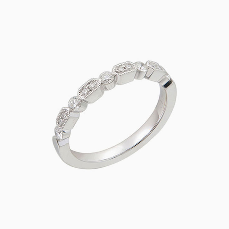 Miligrain edges diamond Ring