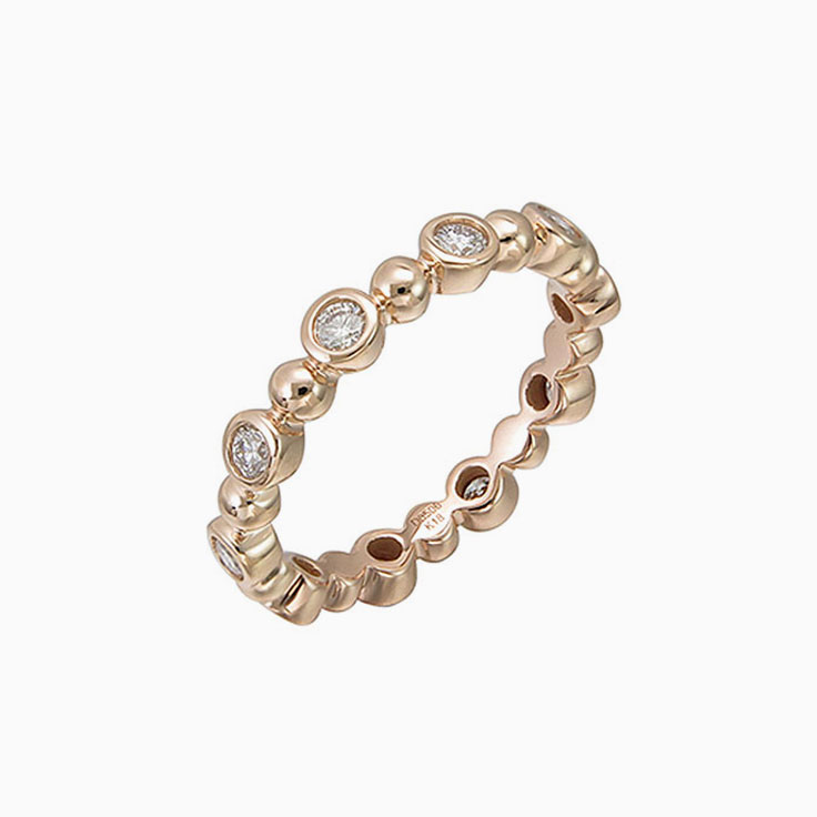 Alternate diamond bezel ring