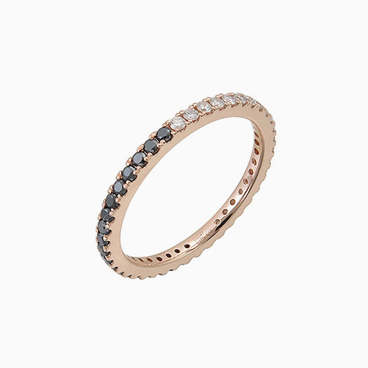 Black and White Diamond Wedding Ring