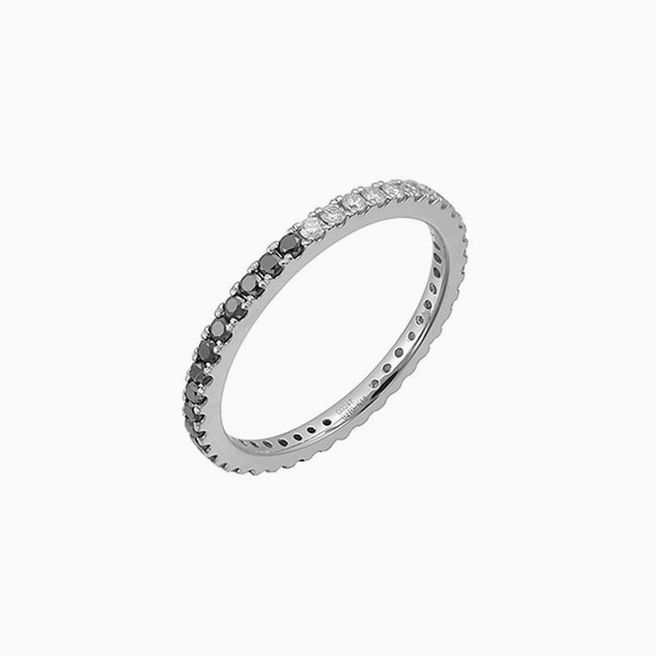 Black and White Diamond Wedding Ring