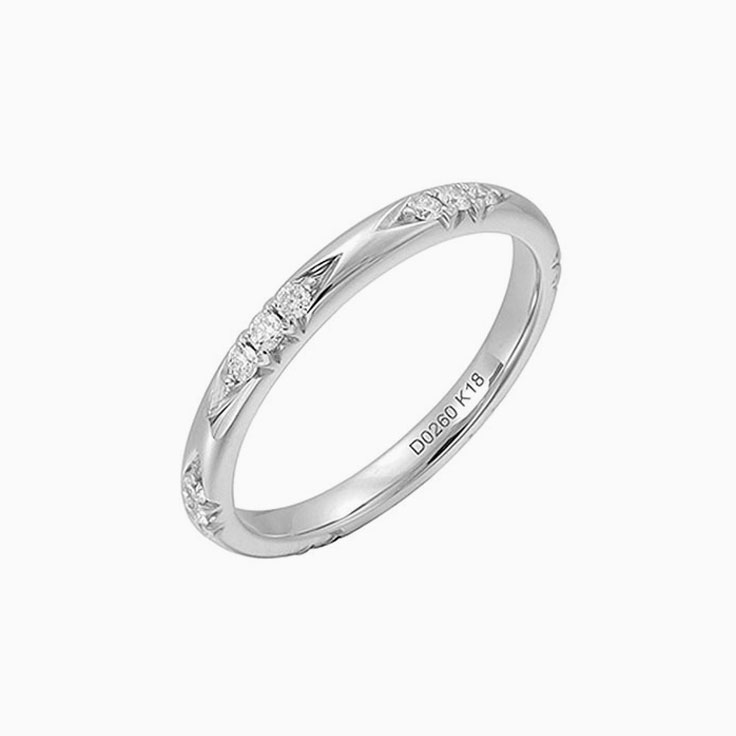 Carved ladies wedding ring 3260