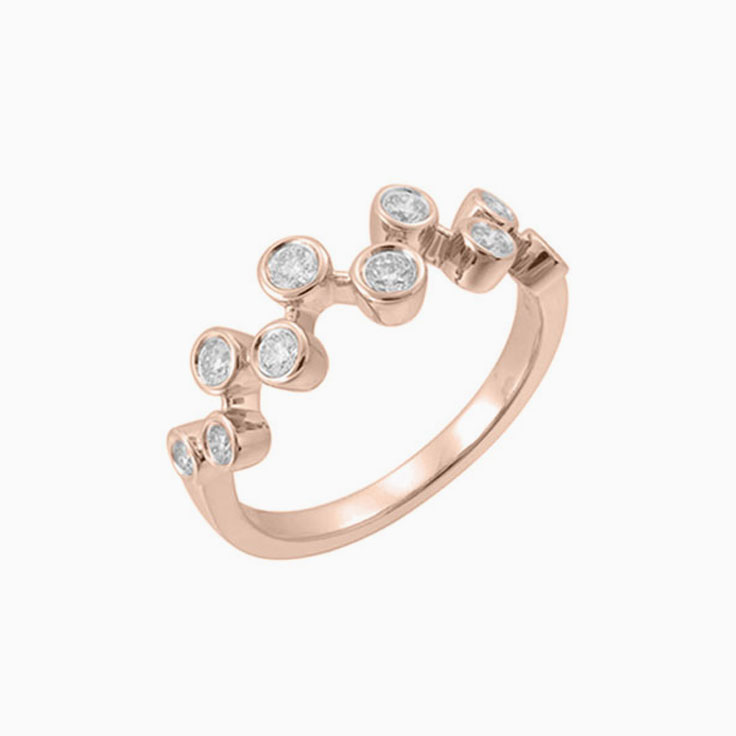 Zig zag Diamond ring