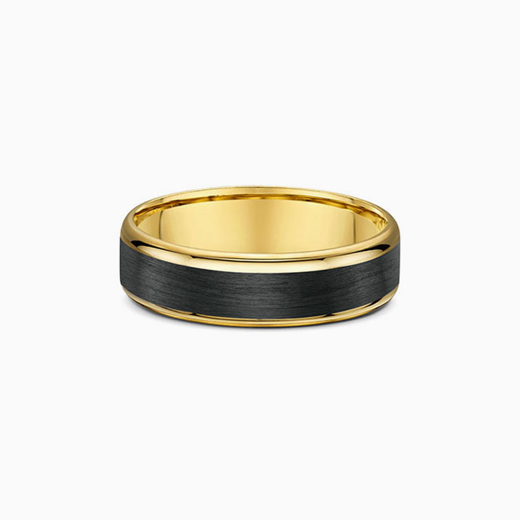 9kYellow gold with carbon fibre ring