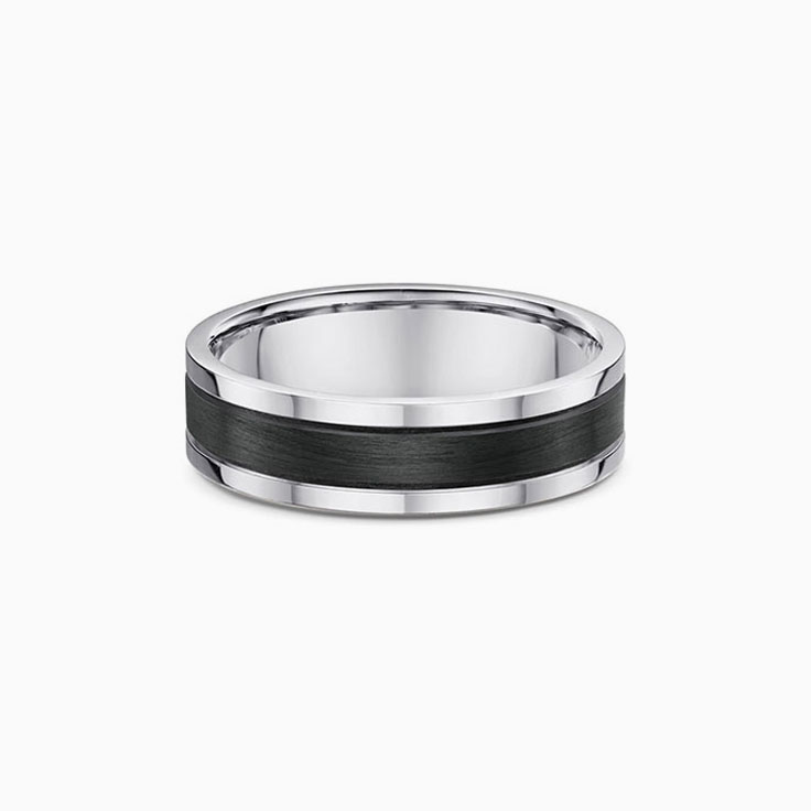 Centre Carbon fibre Wedding ring 587B00
