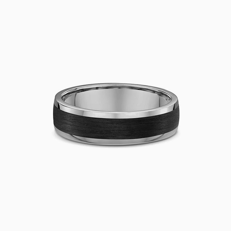 Centre Carbon Fibre Mens Ring 591B00