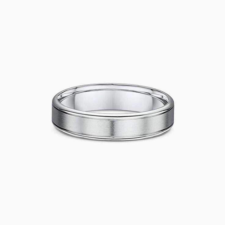 Matt and polished wedding ring 4992
