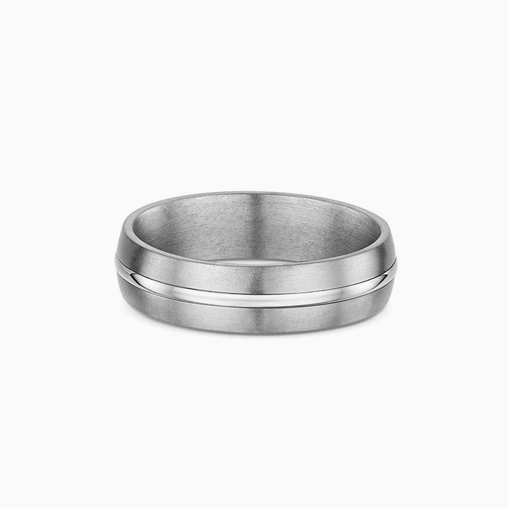 Grooved Mens wedding ring 7208T00