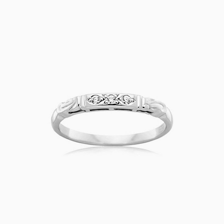 Three Lab Diamonds Wedding Ring