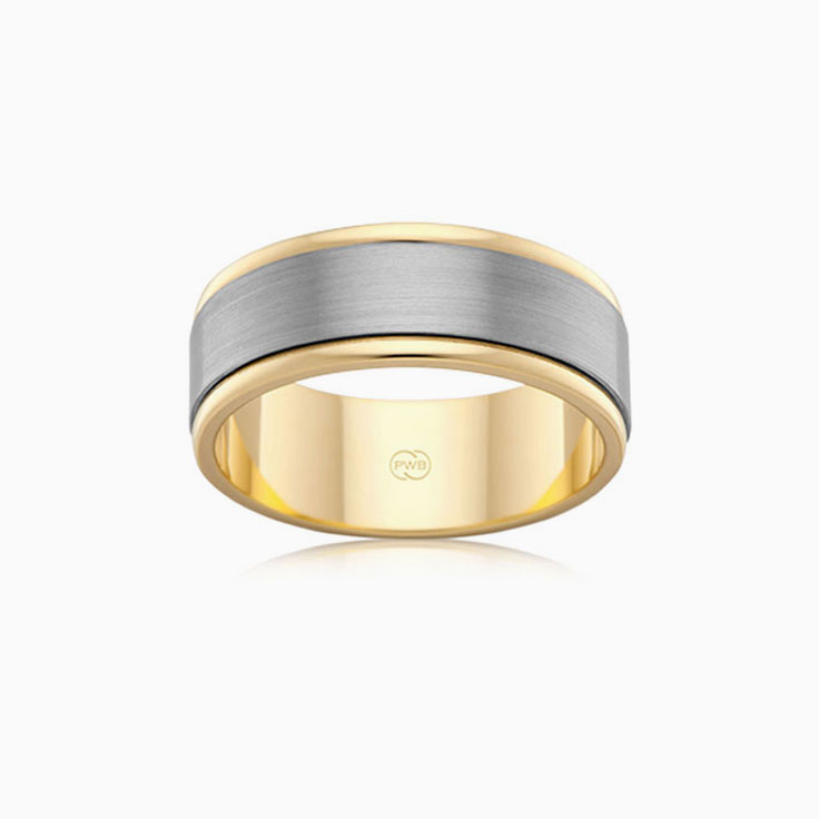 Titanium and Gold Ring TIJ3880