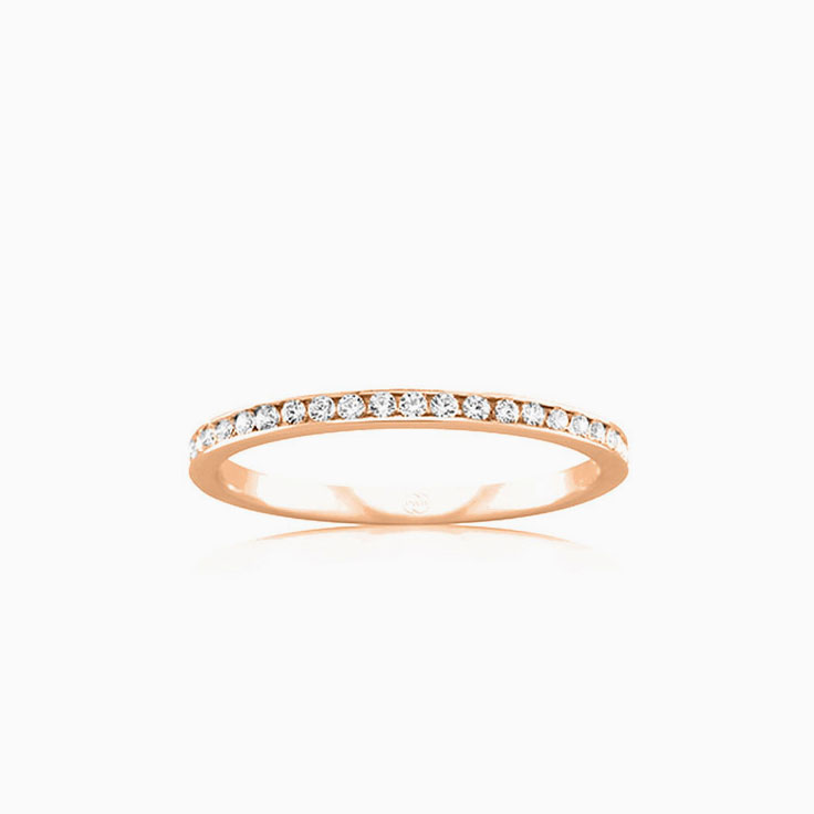 Petite Pave set wedding ring F3986