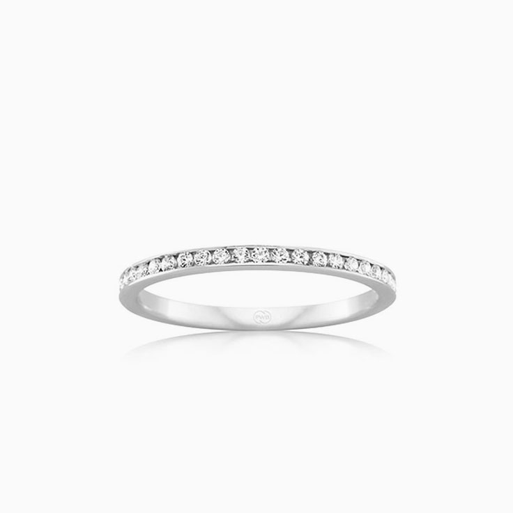 Petite Pave set wedding ring F3986