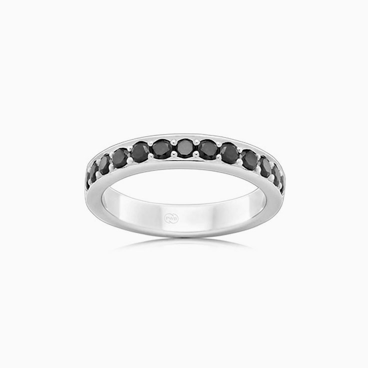 Womens Black Diamond Ring