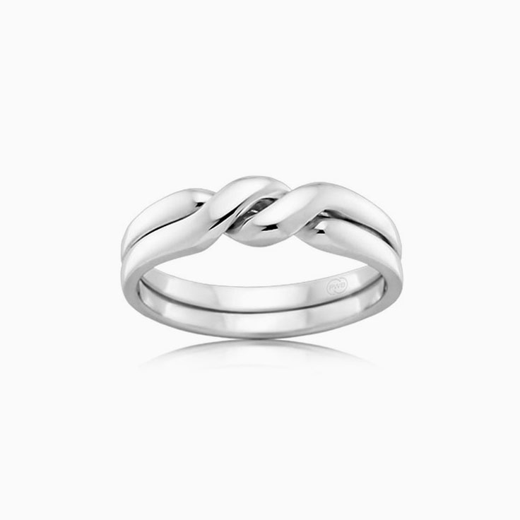Two Tones Mens Wedding Ring