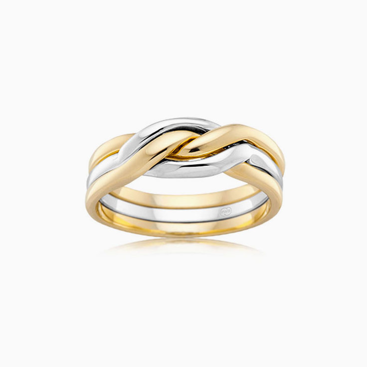 Knot Wedding Band In Gold