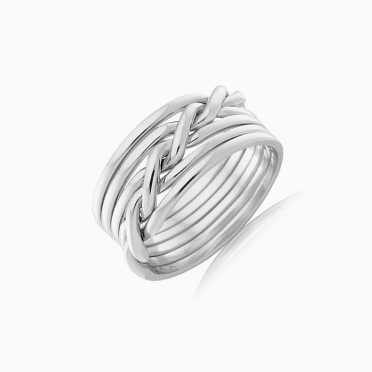 Knotted Wedding Band For Womens