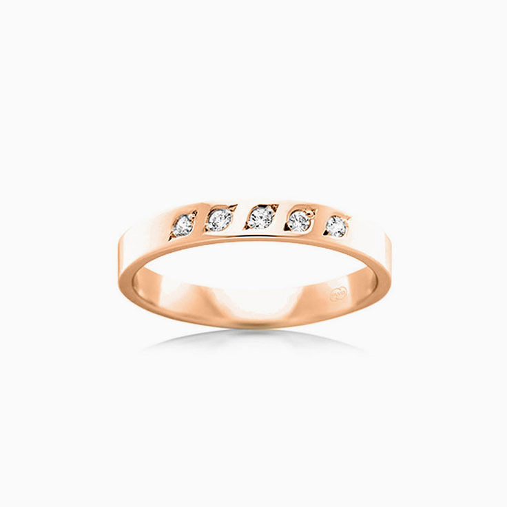 5stone drop set ring F541