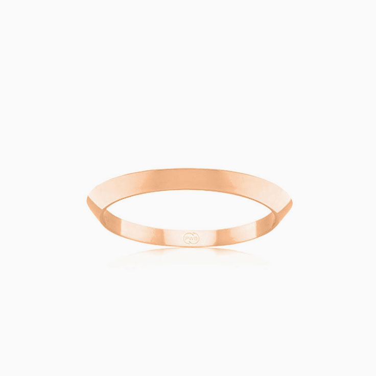Plain knife edge wedding band FC3637