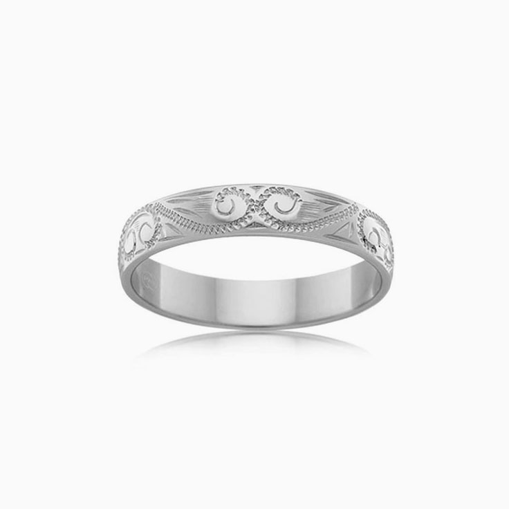 Carved wedding ring HR1558