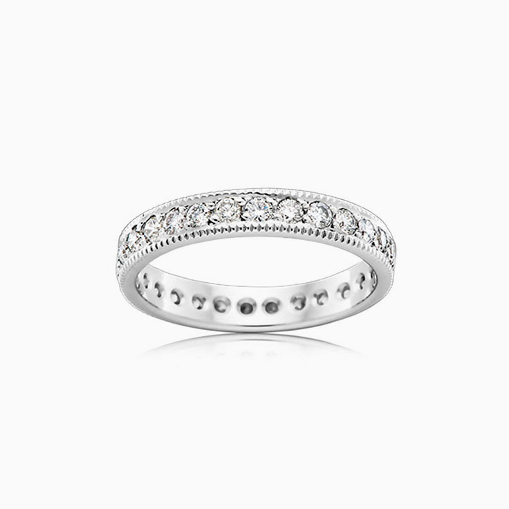 Pave set with miligrain edges HR4233