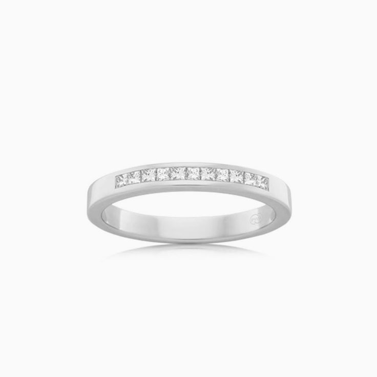 Princess cut diamond wedder F3444