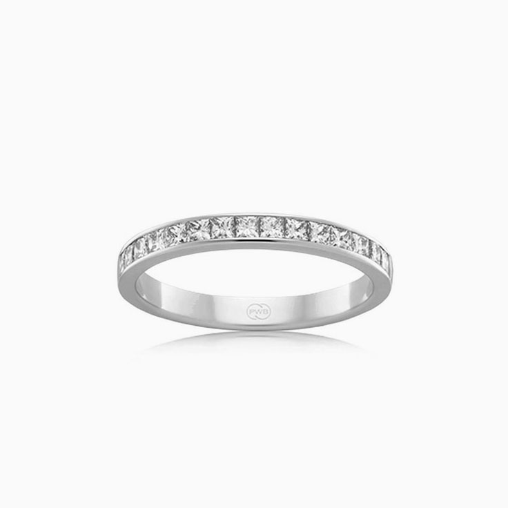 Princess cut wedding ring F4264