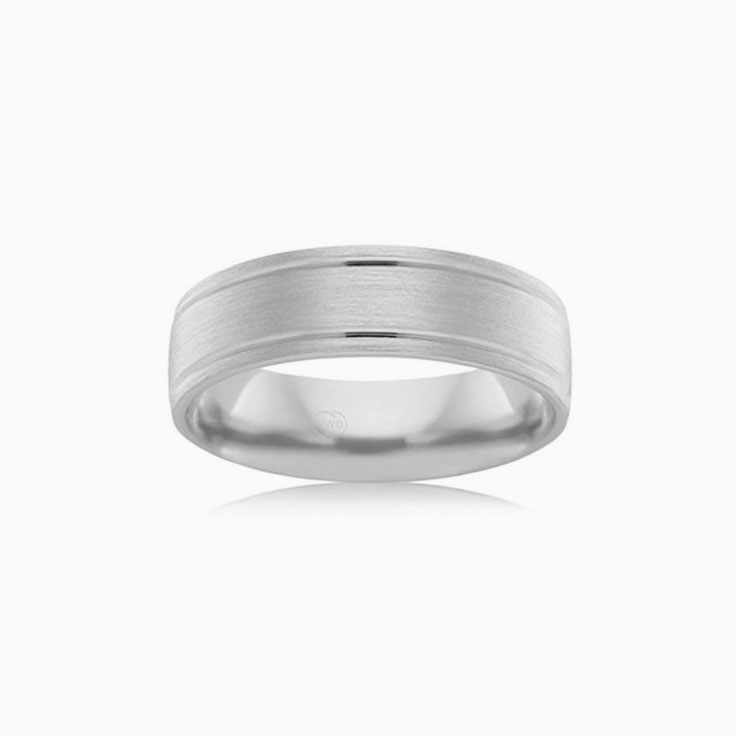 Double groove wedding ring B2867