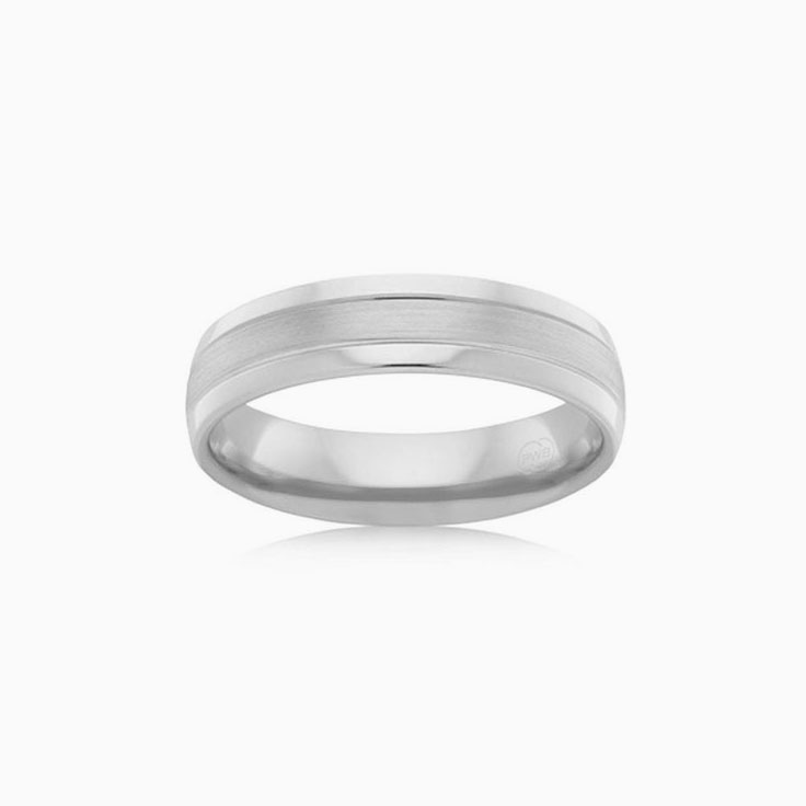 Matt centre mens wedding ring CW4069