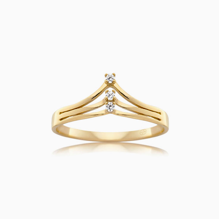 Three Lab Diamond Wedding Band