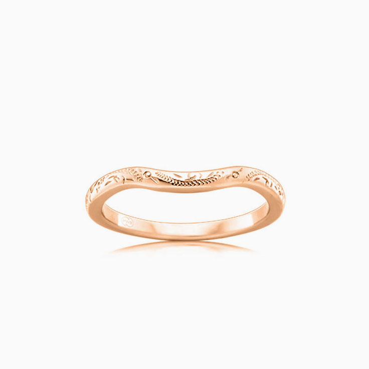 Carved Ladies wedding ring J4116