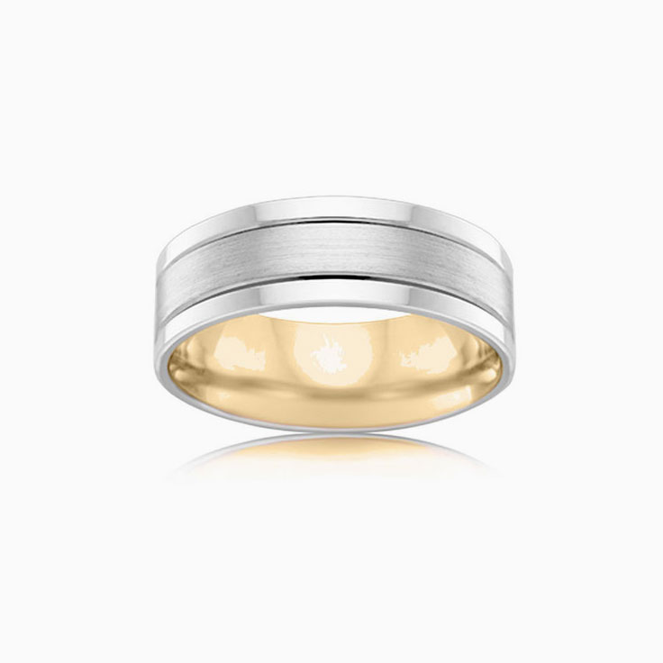 Double grove two tone wedder 2T3686