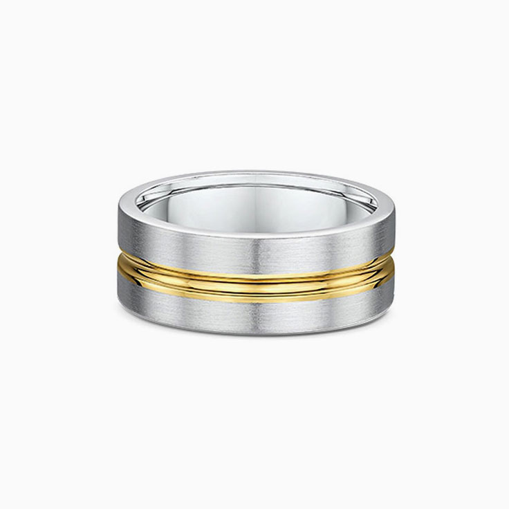 Mens Brushed Finish Wedding Band