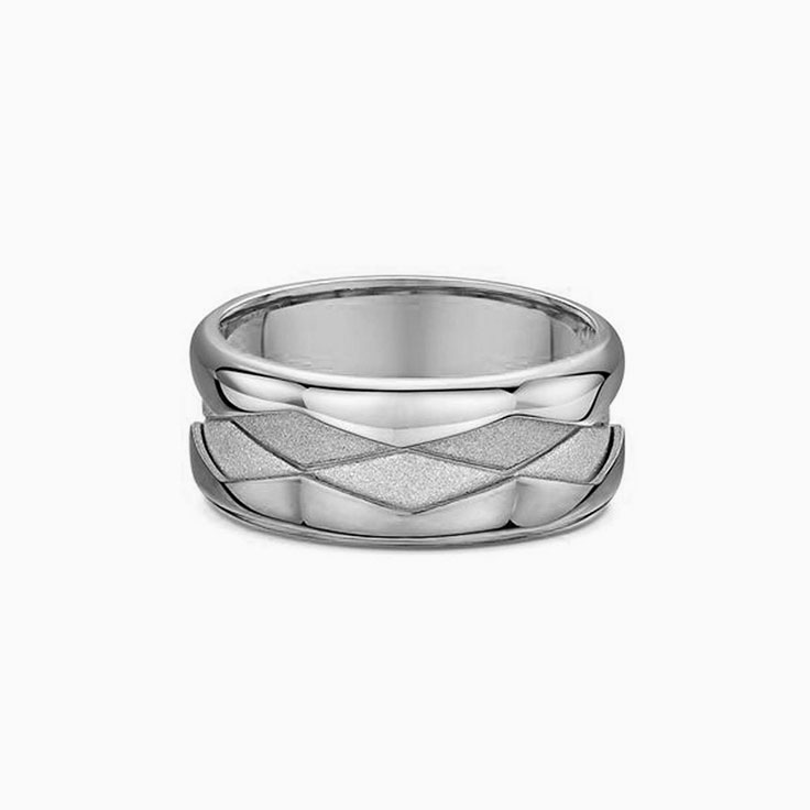Brushed Two Tone Mens Band