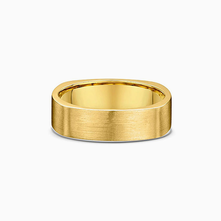 Mens Brushed Wedding Ring