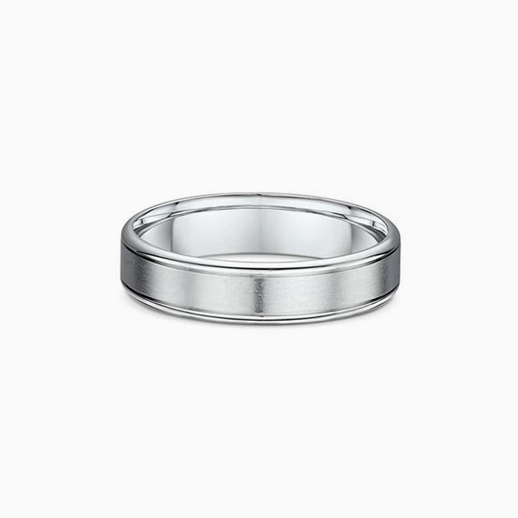 Comfort Fit Mens Matte Wedding Band