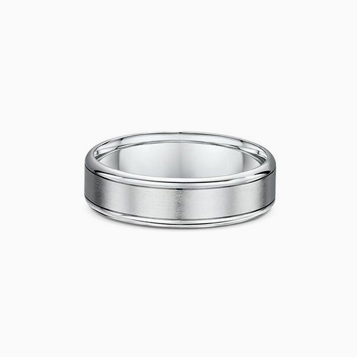 Matte centred Mens Wedding Band