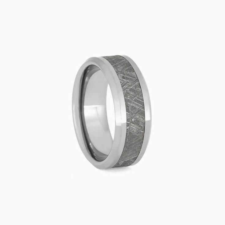 Gibeon Meteorite Band in Titanium 1159