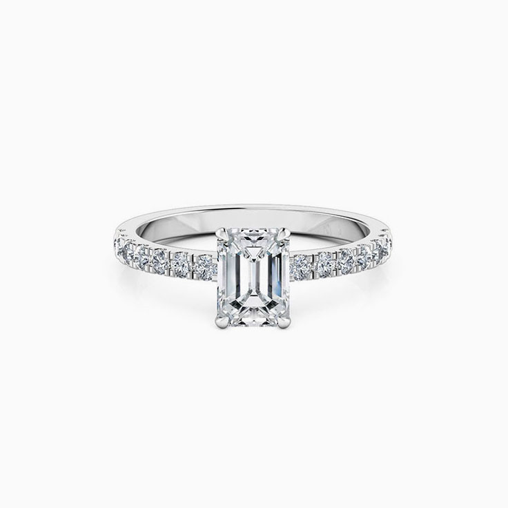 Lab grown emerald cut diamond