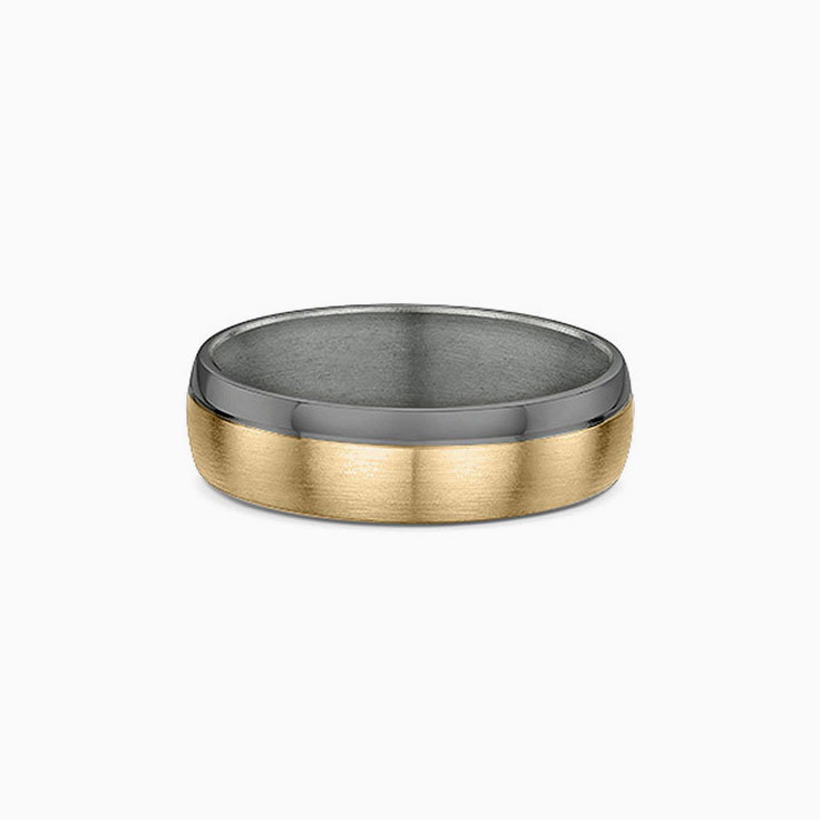 Tantalum with Gold mens ring 784A07