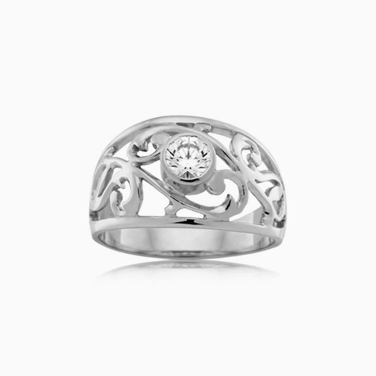Drop set diamond dress ring J1939