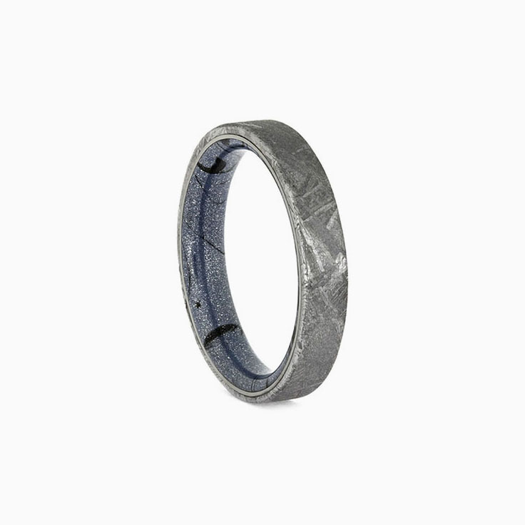 Mens Overlay Meteorite ring