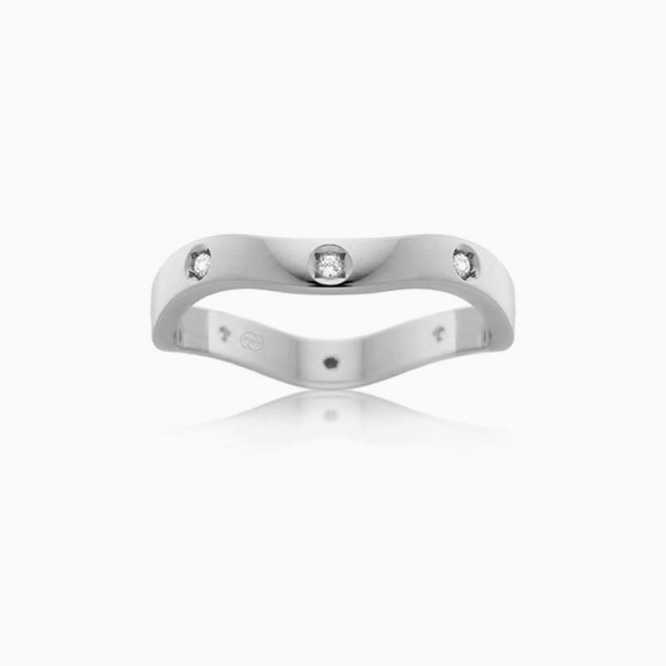 wave patterned ring C3048