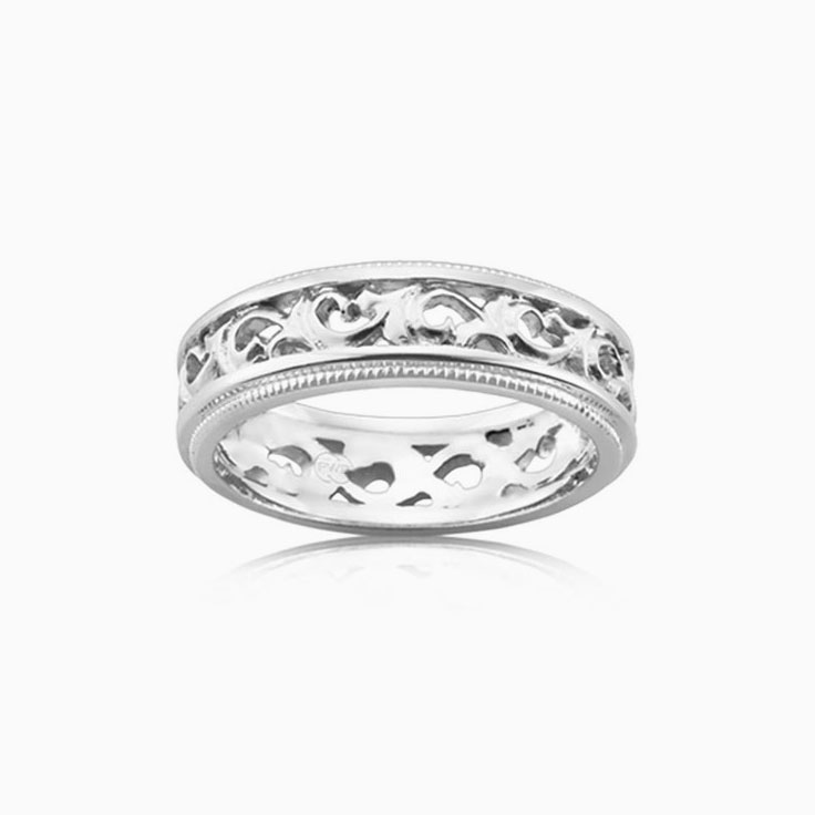 Patterned gold ring J3101