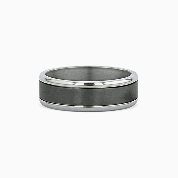 Gold Grooved Tantalum Ring 653A03