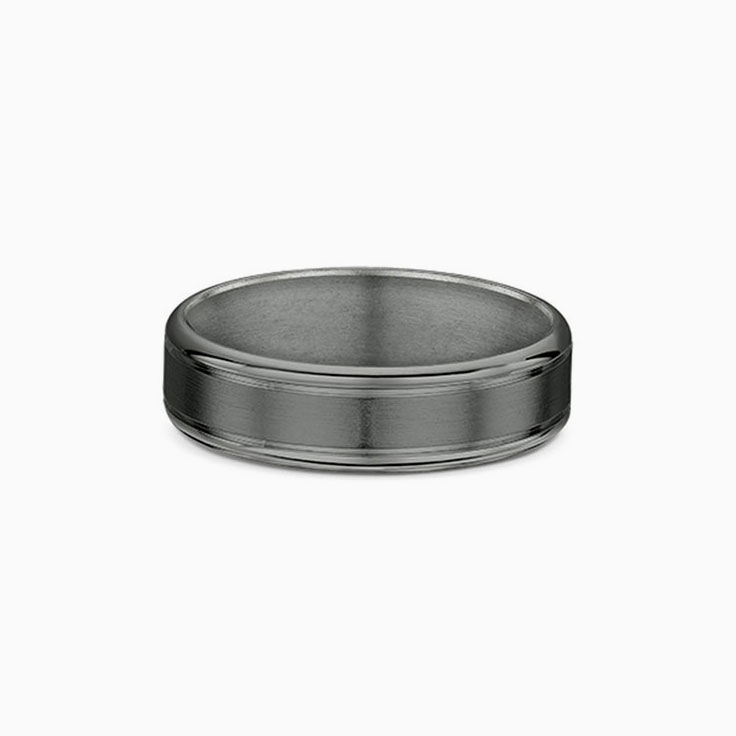 Grooved Tantalum mens ring 810A07