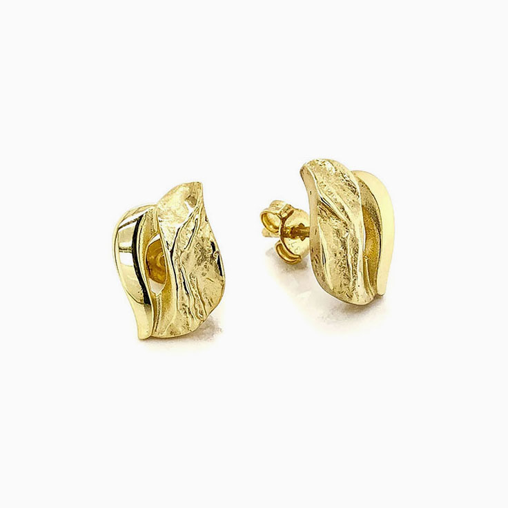 9k Yellow gold studs