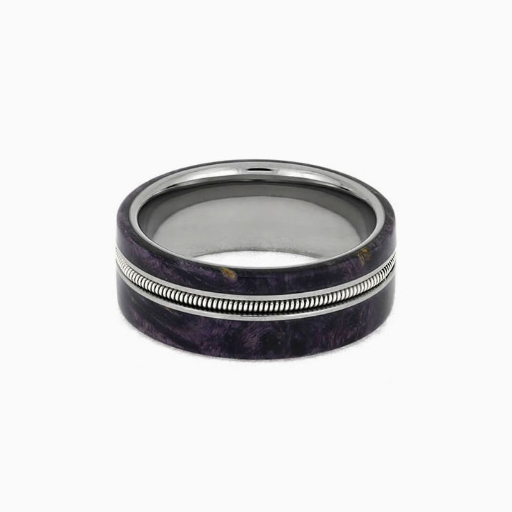 Purple wood with guitar string