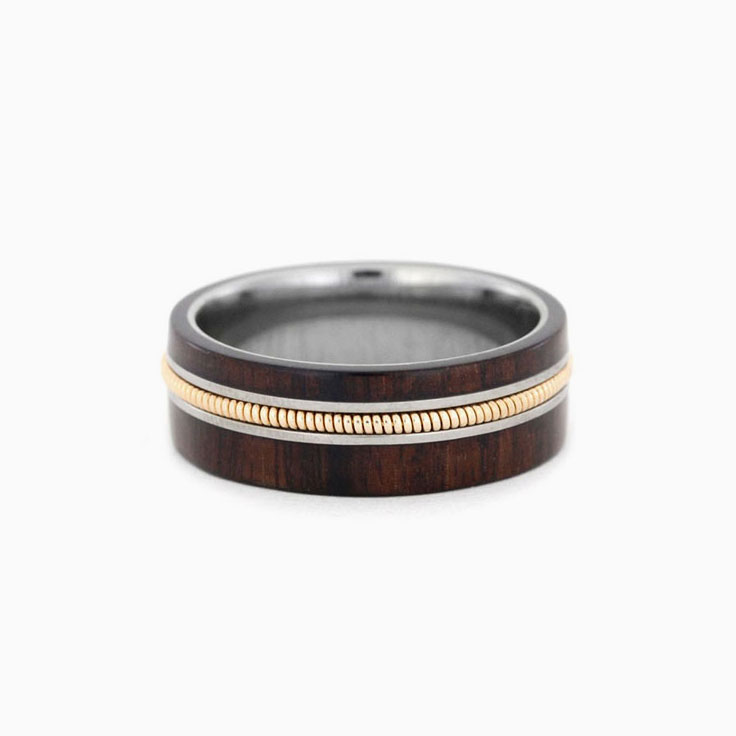 Bolivian wood mens ring