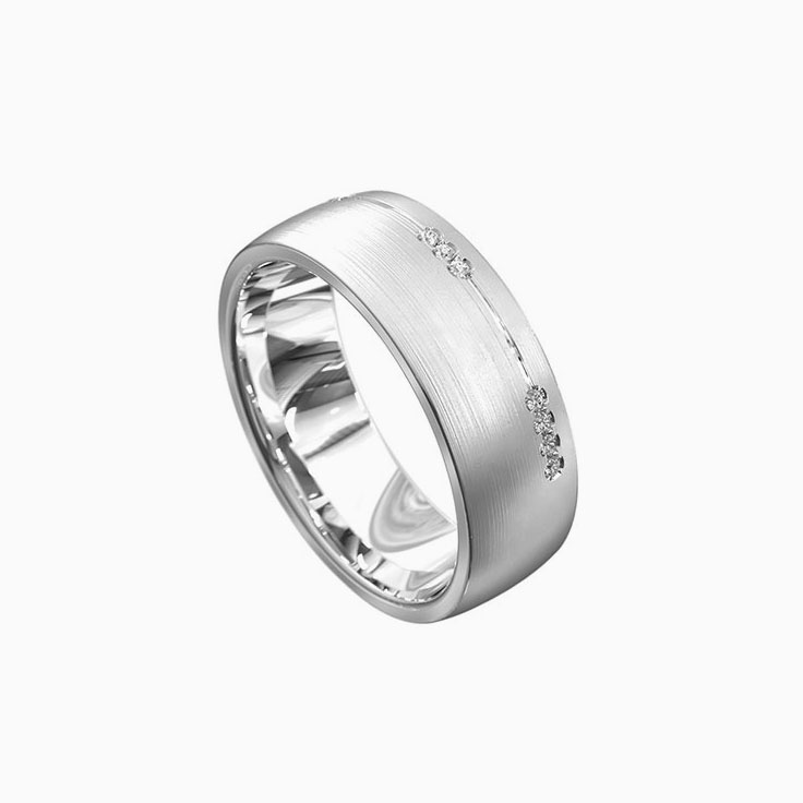 Side diamond set ring 7026