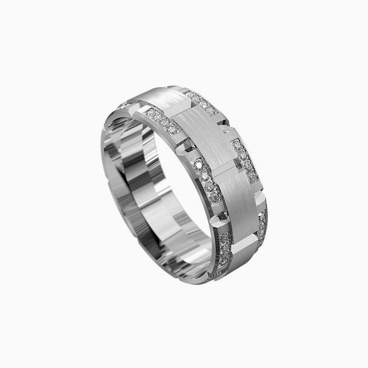 Diamond mens wedding rings 7088