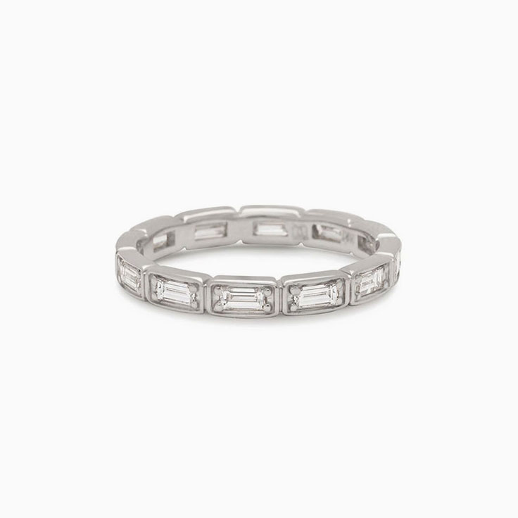 Baguette cut wedding Band